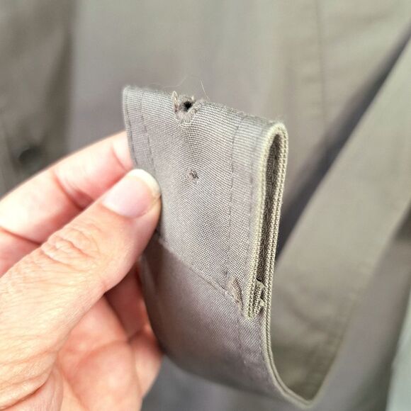 VTG Oleg Cassini Beige Tan Weather Ready Trench Coat 42R w/ Removable Fur Liner - Picture 7 of 14